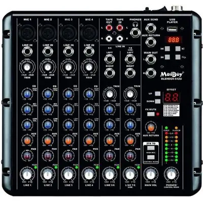 Rabatt Madboy Blender-642U Karaoke/Audio-Mixer & USB-Player