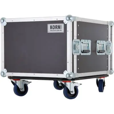 Gratis Versand KORN Case 19 Zoll 8HE / 50cm tief mit Rollen phenol braun Casebau