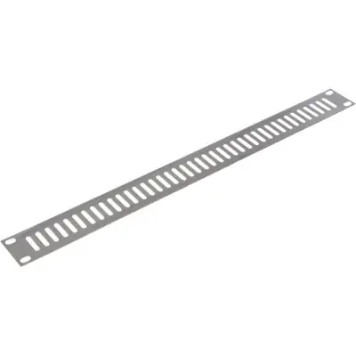 Rackblende 19 Zoll 1HE Edelstahl mit Lüftungsschlitzen Knallerangebot