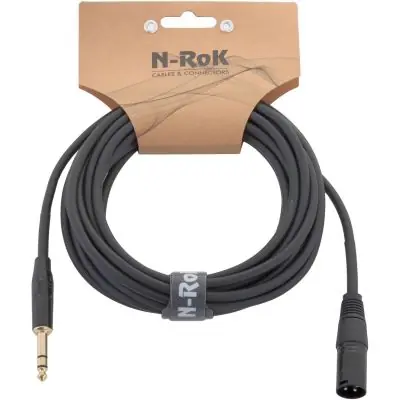 N-RoK Premium Kabel XLR male / Klinke 6,3 mm stereo 6m Echt