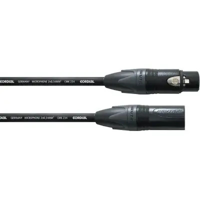 Cordial Ecocord Mikrofonkabel XLR Female / XLR Male Neutrik 1 m Markenprodukt