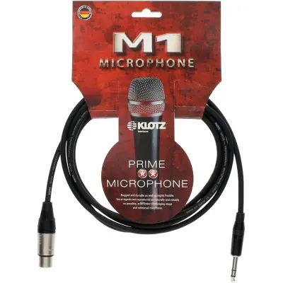 Angebot Klotz M1 Mikrofonkabel XLR 3 female Jack 3p sw 1 m
