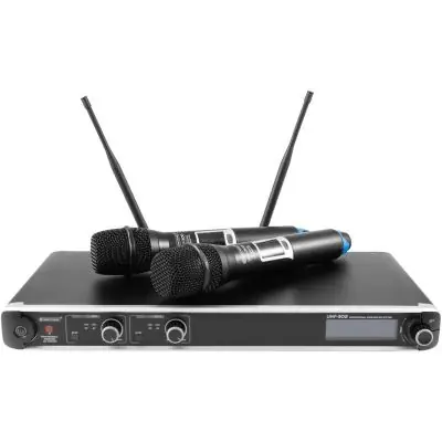 OMNITRONIC UHF-302 2-Kanal-Funkmikrofonsystem 823-832/863-865MHz Zertifiziert