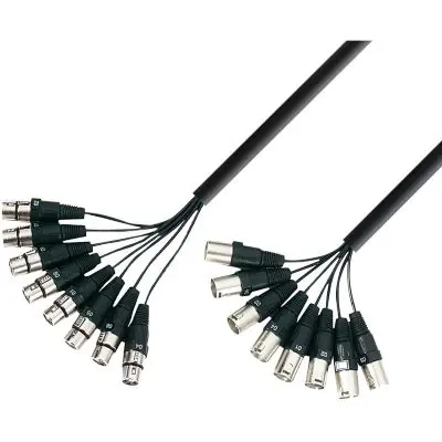 Adam Hall 3 STAR LOOM 8 MF 0300 Studio Loom Kabel 8 XLR Female x 8 XLR Male 3m Zertifiziert