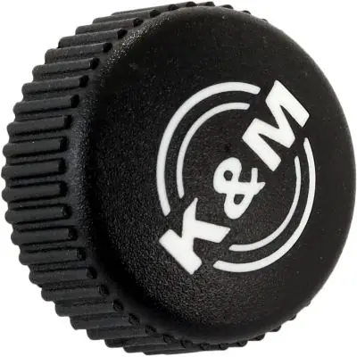 K&M Rändelschraube M6x12 schwarz m. Logo Begrenztes Angebot