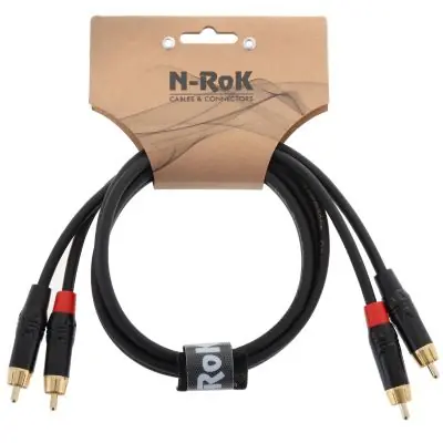 N-RoK Premium Kabel Cinch / Cinch 0,9 m Zertifiziert