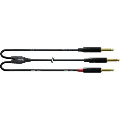 Cordial Klinke 6,3mm stereo / 2x Klinke 6,3mm mono CFY 6 VPP Kostenloser Rückversand
