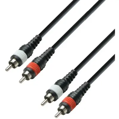 Neu Adam Hall 3 STAR TCC 0300 M Twin Kabel 2 Cinch x 2 Cinch 3 m