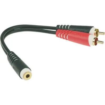 Klotz Split-Kabel Adapter 3,5mm Klinke stereo female / 2x Cinch male Bestpreis